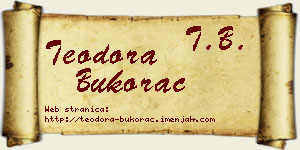 Teodora Bukorac vizit kartica